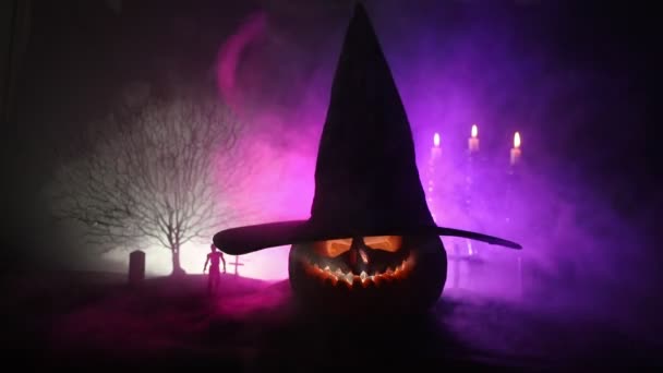 Skräck Syn Halloween Firande — Stockvideo