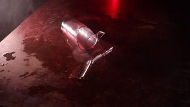 Karanlık arka plandaki kırık camların yakın plan görüntüleri.