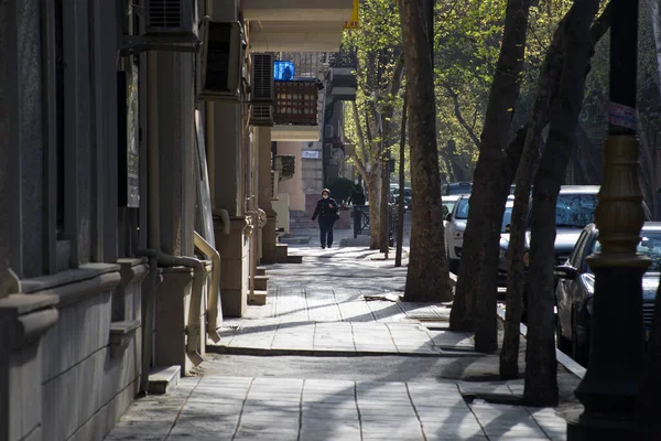 Baku Azerbaijan Abril 2020 Centro Bakú Azerbaiyán Calles Vacías Bakú — Foto de Stock