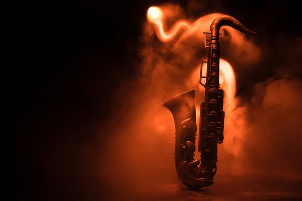 Concept Musical Instrument Jazz Saxophone Alto Sax Miniature Avec Une — Photo