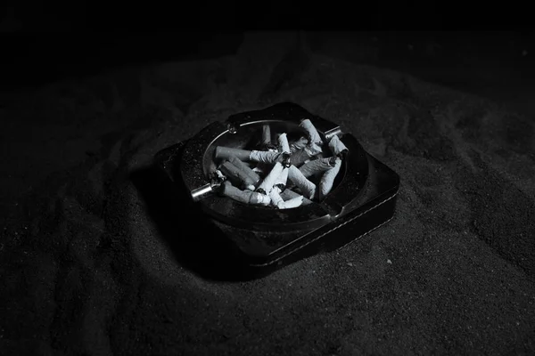Non Fuma Decorazione Creativa Tavolo Opere Arte Con Sigarette Sigarette — Foto Stock