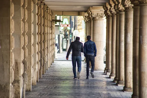 Baku Azerbaijan April14 2020 Downtown Baku Azerbeidzjan Lege Straten Van — Stockfoto