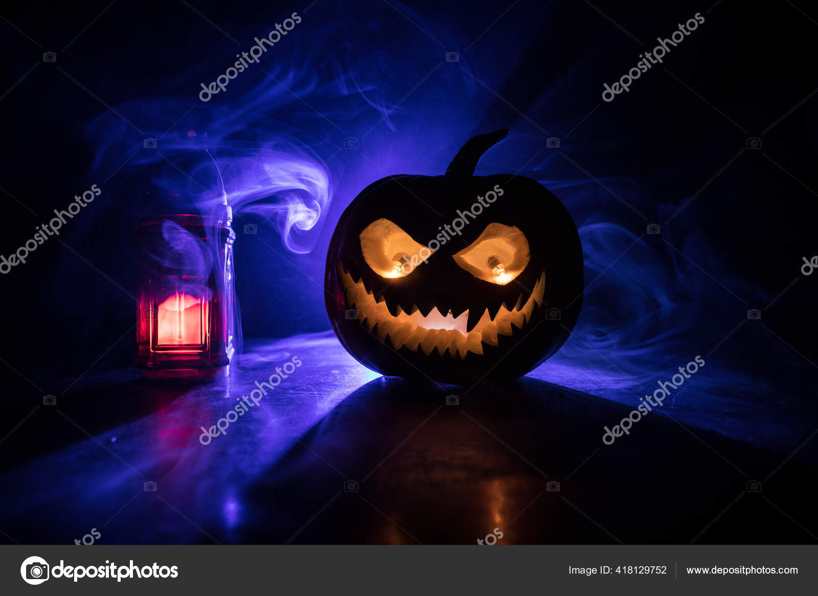 Faixa De Festas De Halloween Com Rosto De Abóbora Preto Assustador