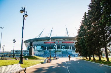 SNT. Petersburg, Rusya Federasyonu - 18.05.2018, Gazprom Zenith arena futbol stadyumu Dünya Kupası 2018