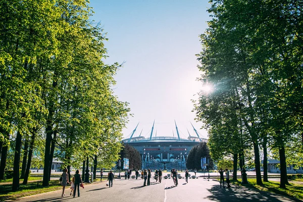 ¡Snt! Petersburg, Rusia - 18.05.2018, Gazprom Zenith estadio de fútbol Copa del Mundo 2018 — Foto de Stock