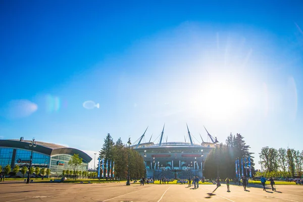 ¡Snt! Petersburg, Rusia - 18.05.2018, Gazprom Zenith estadio de fútbol Copa del Mundo 2018 — Foto de Stock