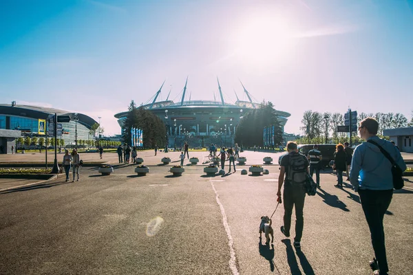 ¡Snt! Petersburg, Rusia - 18.05.2018, Gazprom Zenith estadio de fútbol Copa del Mundo 2018 — Foto de Stock