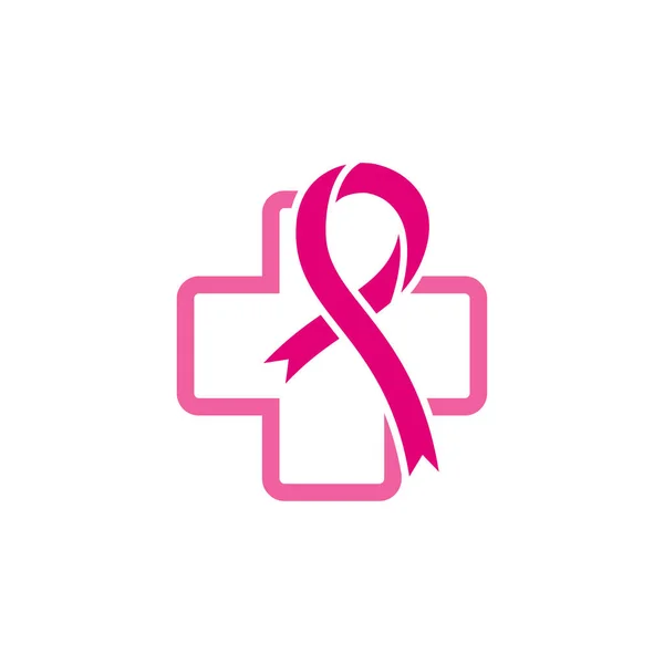 Femme Cancer Sein Logo — Image vectorielle