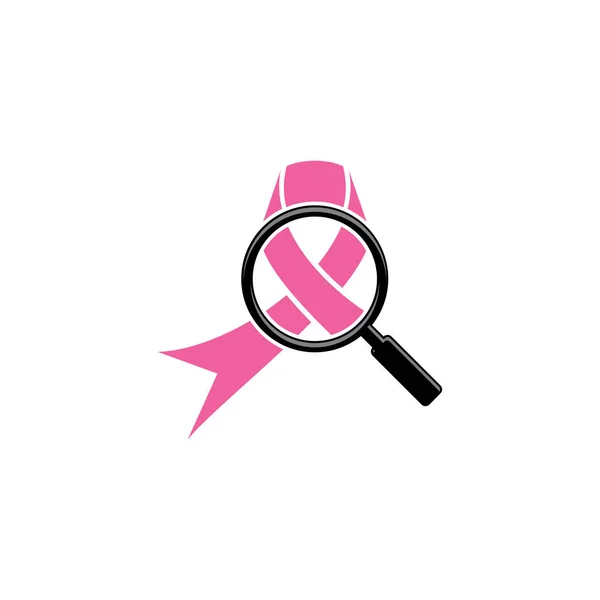 Жіночий Логотип Раку Молочної Залози — стоковий вектор