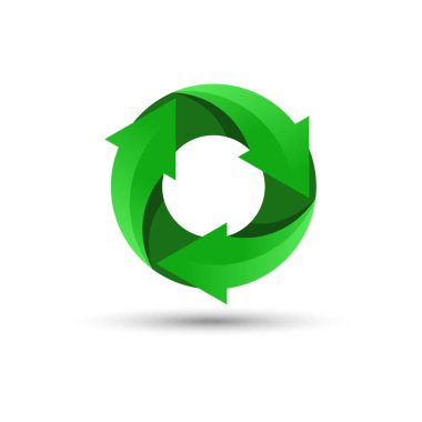 Yeşil geri dönüşüm logosu