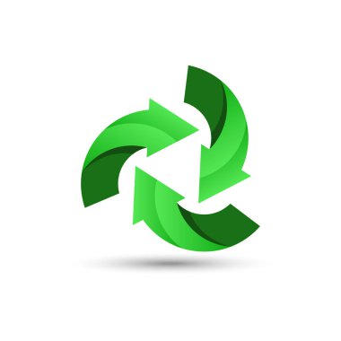Yeşil geri dönüşüm logosu