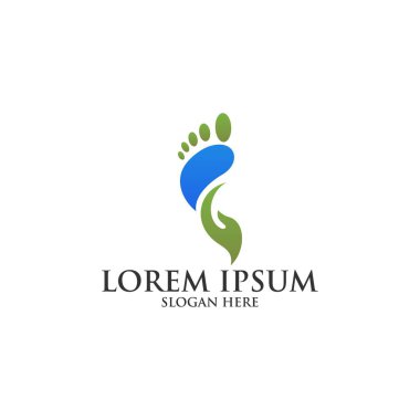 ayak bakım vektör logo şablonu