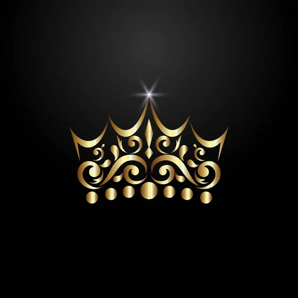 Logo corona di lusso — Vettoriale Stock