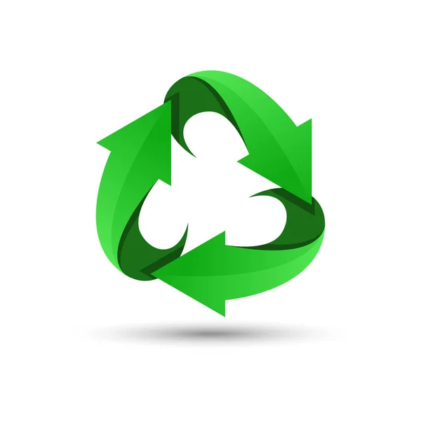 Logo recyclage vert — Image vectorielle