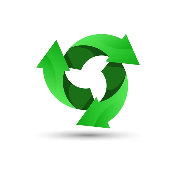 Logo recyclage vert — Image vectorielle