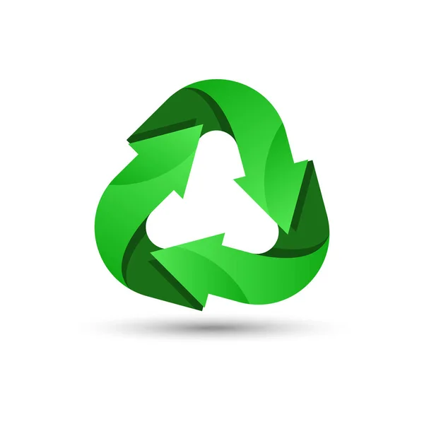 Logo recyclage vert — Image vectorielle