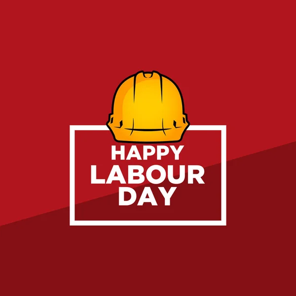 Ilustrasi vektor happy labor day - Stok Vektor