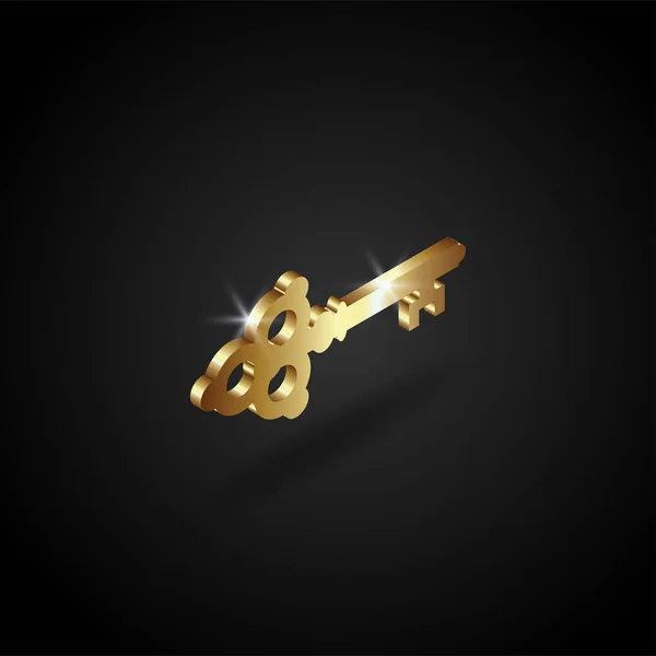 Luksusowy złoty klucz wektor ilustracja — Wektor stockowy