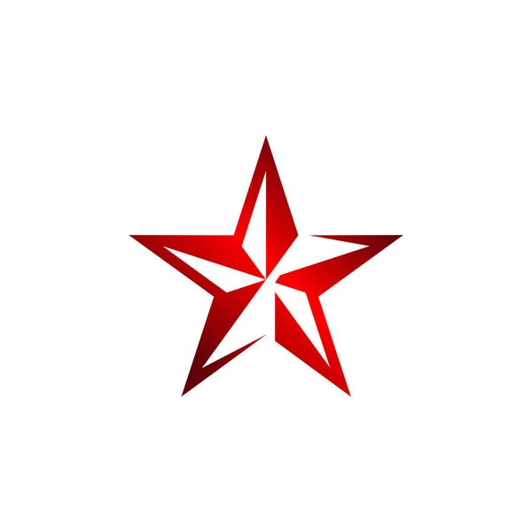 Signo de vector estrella roja, icono estrella, logotipo estrella, símbolo estrella, aplicación estrella, web estrella, vector estrella aislado sobre fondo blanco — Vector de stock