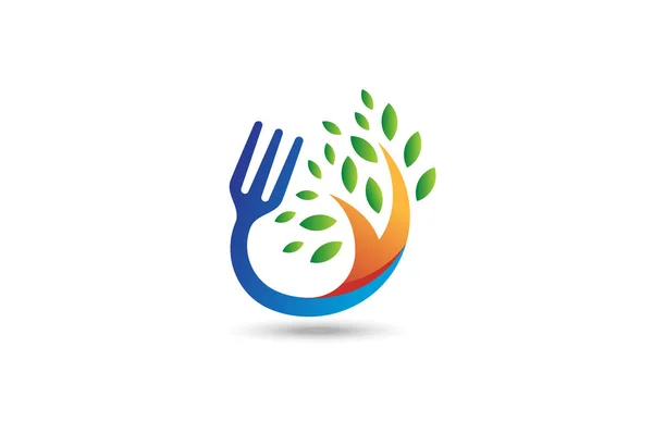 Logotipo de alimentos ecológicos . — Archivo Imágenes Vectoriales