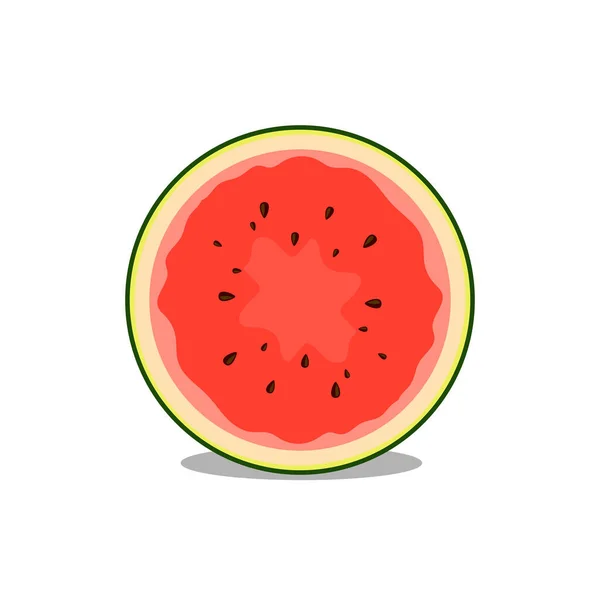 Watermeloen Fruit Vector Illustratie Goed Voor Eten Drinken Restaurant Zomer — Stockvector