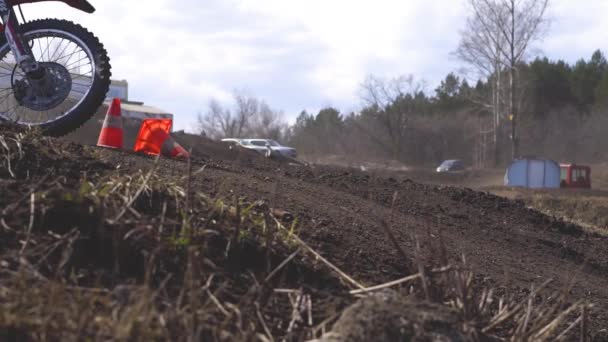 Novokuzneck, Russia - 21.04.2018: motocross competitions — Stock Video