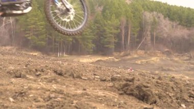 Novokuzneck, Rusya - 21.04.2018: motocross yarışmalar