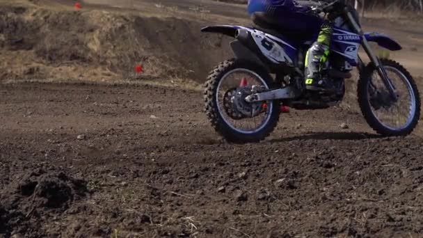 Novokuzneck Rusland 2018 Motorcross Wedstrijden — Stockvideo