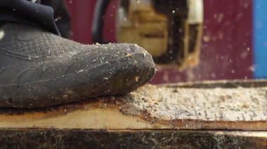 Oduncu testere Ağaç Kereste fabrikası chainsaw ile