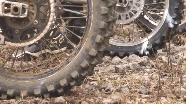 Novokuzneck, Russia - 21.04.2018: ruote per moto sportive — Video Stock