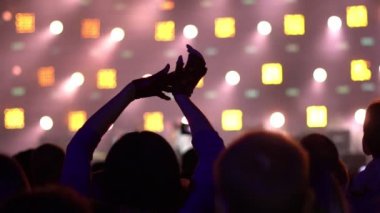insanlar bir rock konserinde