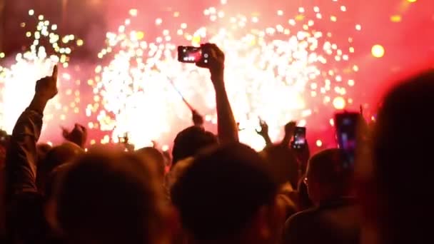 Novokuzneck Ryssland 2018 Människor Rockkonsert — Stockvideo