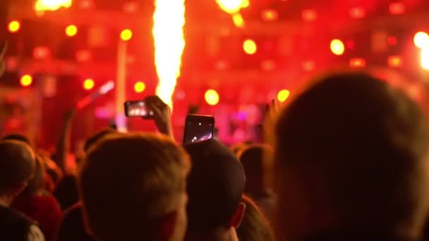 Insanlar Bir Rock Konserinde — Stok video
