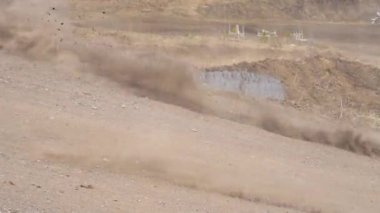 Novokuzneck, Rusya - 21.04.2018: motocross yarışmalar