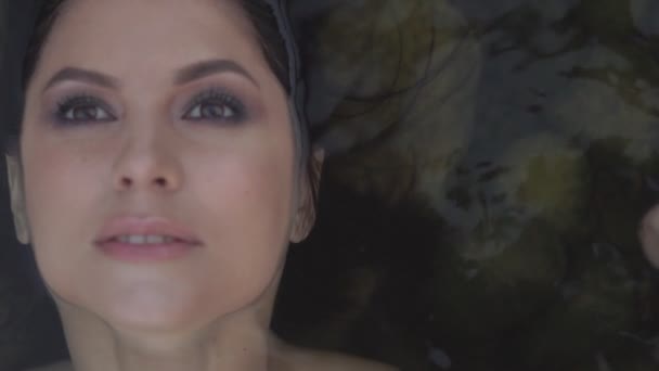 Cara Niña Agua — Vídeo de stock