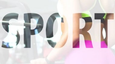 Kız dumbbells ile yapıyor