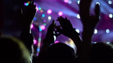 insanlar bir rock konserinde