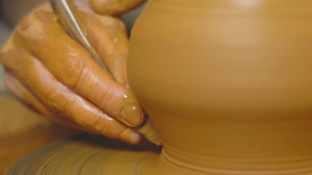 Potter Works Clay — Stock Video