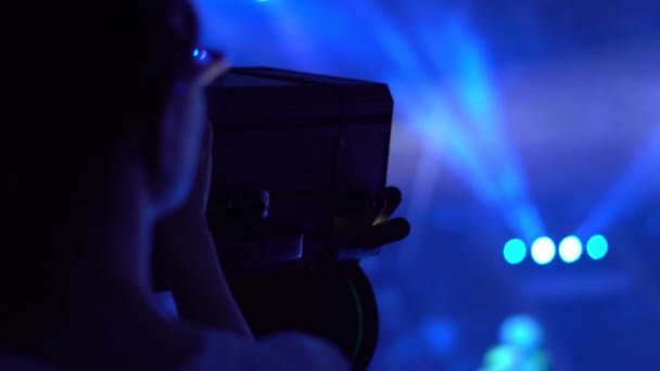 Луч Прожектора Темноте — стоковое видео