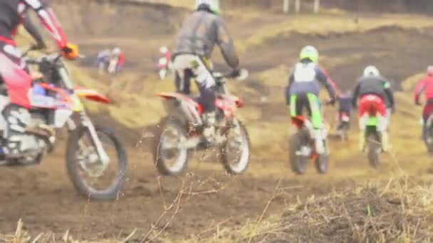 Novokuzneck Ryssland 2018 Motocross Tävlingar — Stockvideo