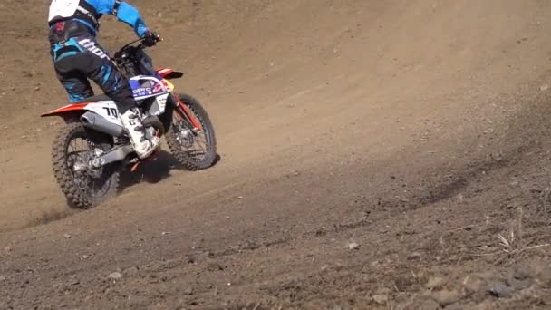 Novokuzneck Rusia 2018 Competiciones Motocross — Vídeos de Stock