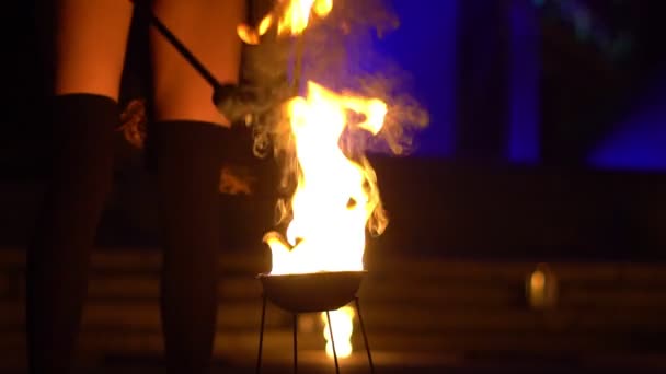 Novokuzneck Rosja 2018 Pokaż Ogień Ulicy — Wideo stockowe