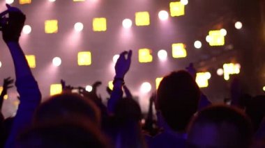 insanlar bir rock konserinde