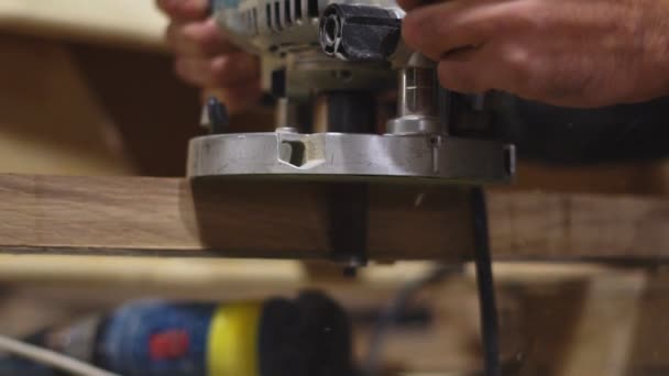 Milling Machine Wood — Stock Video