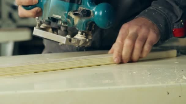 木材の加工機 — ストック動画