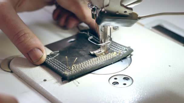 Tailor Sews Machine — Stock Video