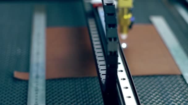 Cnc Makine Deri Için Lazer — Stok video