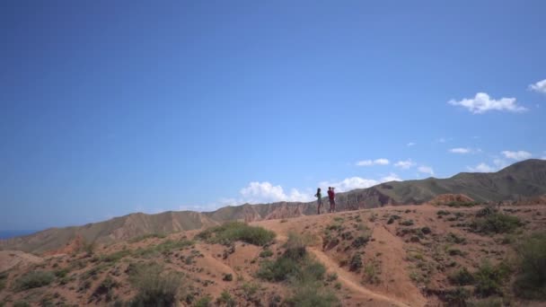 家族、山を歩く — ストック動画