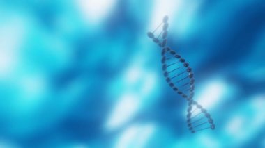 parlayan Dna molekülünün dönen 3d işlenmiş loopable animasyon