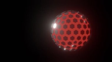 Karanlıkta bir 3d parlayan top